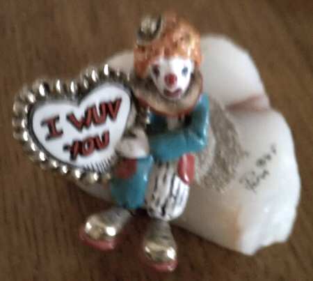 Clown Sculptures I Love You From My Heart - No Box
