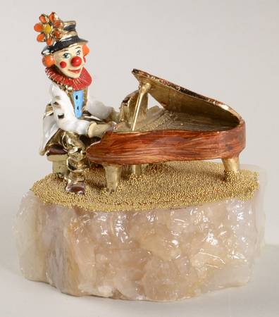 Clown Sculptures Ron At The Piano - No Box