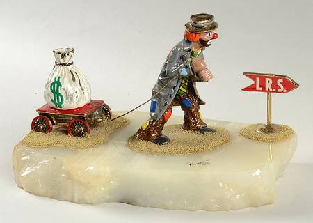 Clown Sculptures From Riches To Rags - No Box