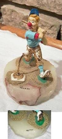 Clown Sculptures The Baseball Player - No Box