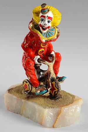 Clown Sculptures Clown On A Tricycle - No Box