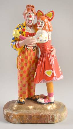 Clown Sculptures Tom & Tammy - No Box