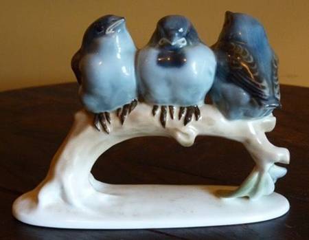 Rosenthal Figurine Sparrow Group-Blue - No Box
