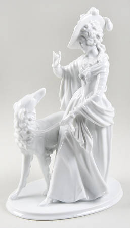 Rosenthal Figurine Lady With Borzoi - No Box
