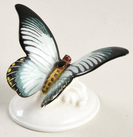 Rosenthal Figurine Butterfly- Black & Green - No Box