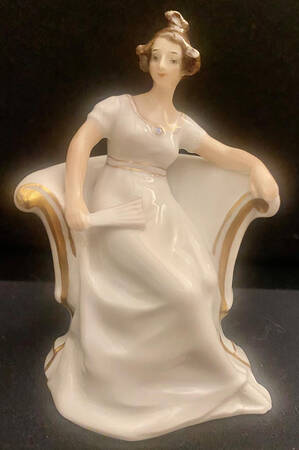 Rosenthal Figurine Lady Sitting In Chair - No Box