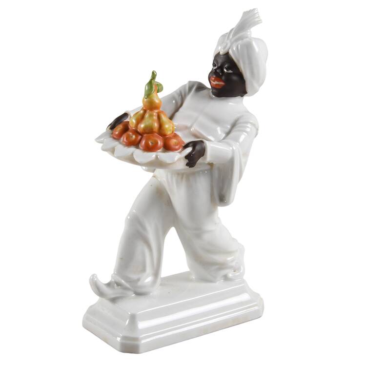 Rosenthal Figurine Moore W/ Fruit Plate-White - No Box