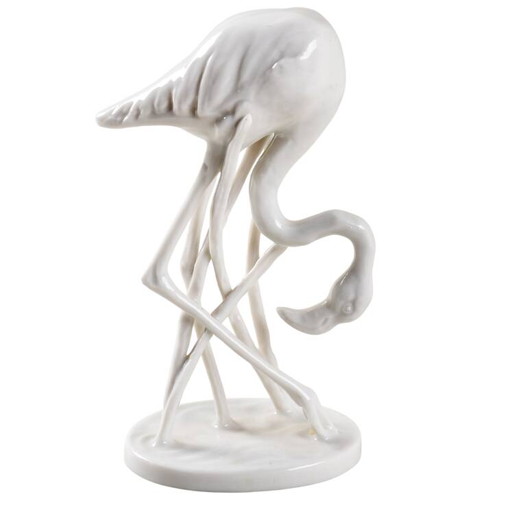 Rosenthal Figurine White-Facing Down Flamingo - No Box by Rosenthal - Continental