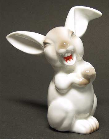 Rosenthal Figurine Laughing Rabbit-Brown Accent - No Box