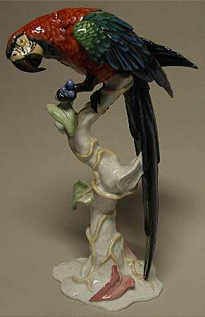 Rosenthal Figurine Ara-Red & Green Parrot - No Box 60