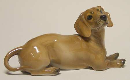 Rosenthal Figurine Dachshund-Lying - Boxed