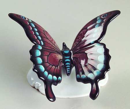 Rosenthal Figurine Butterfly-Rust/Blue - No Box