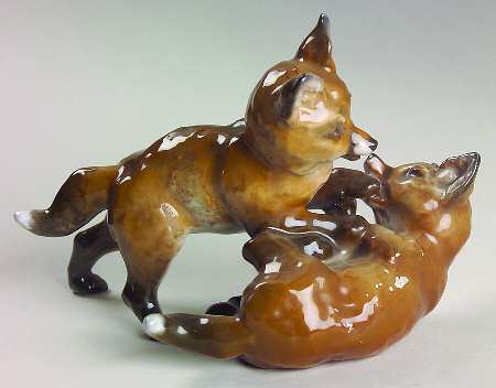 Rosenthal Figurine Playing Foxes - Boxed