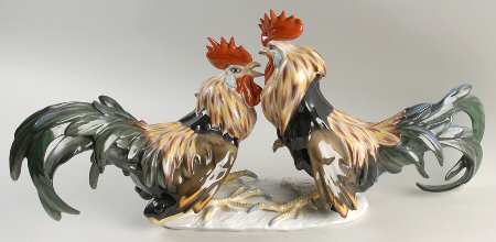 Rosenthal Figurine Fighting Cocks - No Box