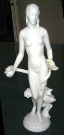Rosenthal Figurine Nude Lady W/ Snake - No Box