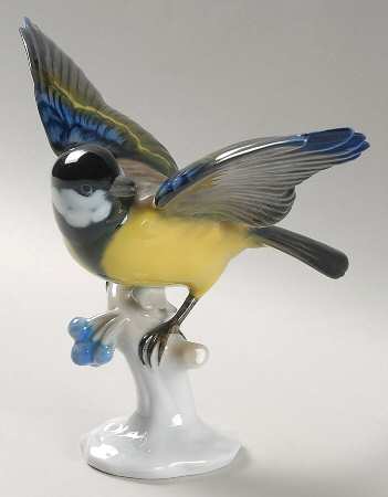 Rosenthal Figurine Titmouse On Branch - No Box