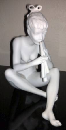 Rosenthal Figurine Nude With Flute - No Box