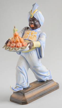 Rosenthal Figurine Moor With Fruit Plate-Color - No Box