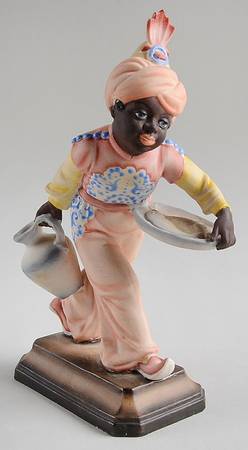 Rosenthal Figurine Moor W/ Fish Plate-Color - No Box