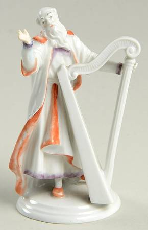 Rosenthal Figurine Man With Harp - No Box