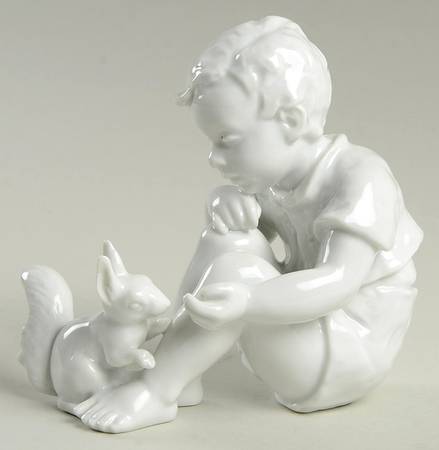 Rosenthal Figurine Boy With Squirrel - No Box