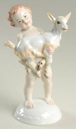 Rosenthal Figurine Gentleness-Cherub With Kid - No Box