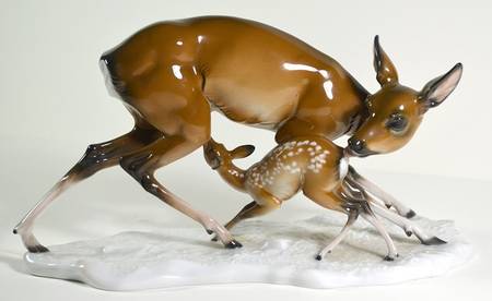 Rosenthal Figurine Doe & Fawn - No Box