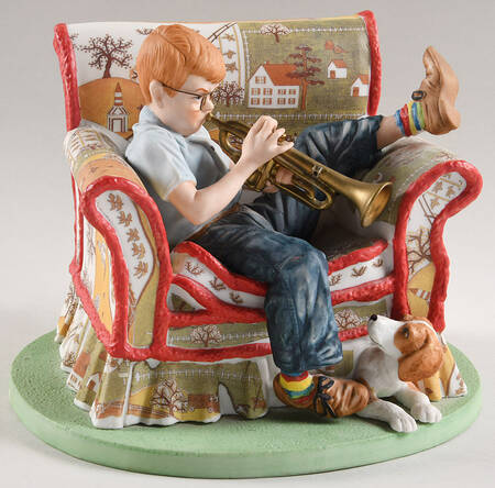 Rockwell Museum Figurine The Trumpeter - Boxed