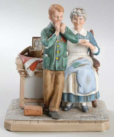 Rockwell Museum Figurine Helping Mother - No Box