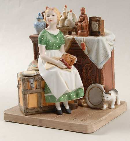 Rockwell Museum Figurine Dreams In The Antique Shop - Boxed