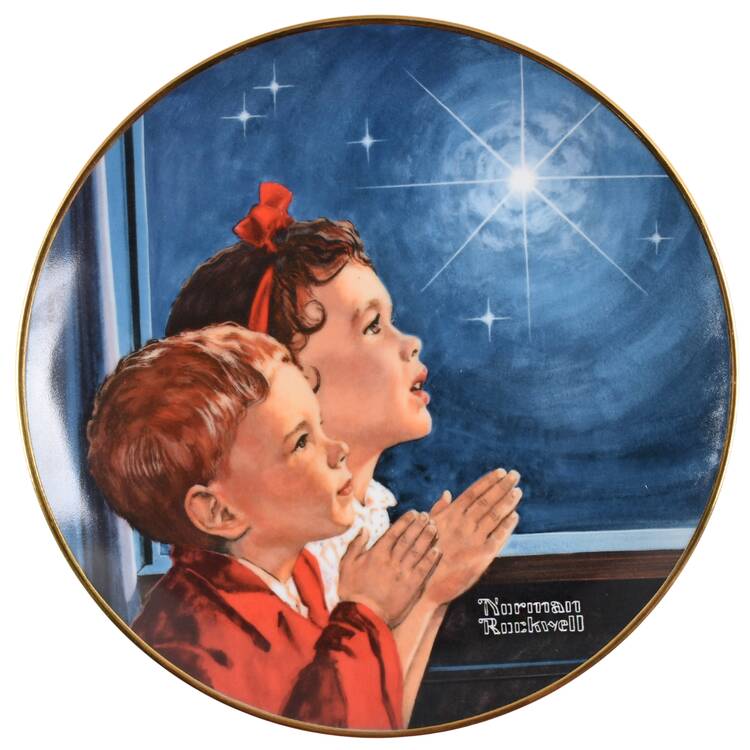 Rockwell Museum Plate Christmas Prayer - No Box