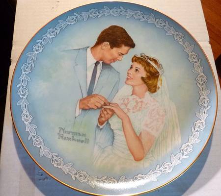 Rockwell Museum Plate With This Ring - No Box