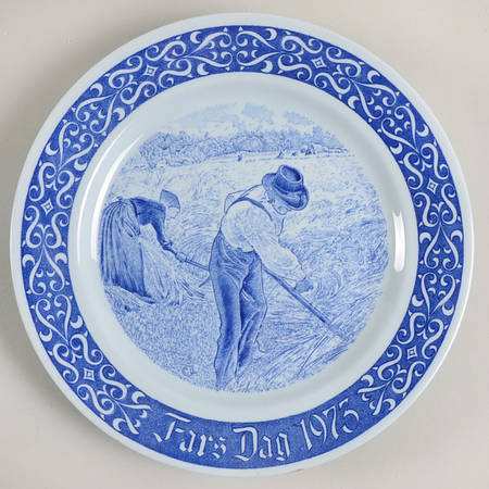 Fathers Day Plate Tilling The Fields - Boxed