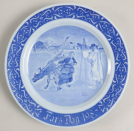 Fathers Day Plate Joanna Leading Blomma The Cow - Boxed
