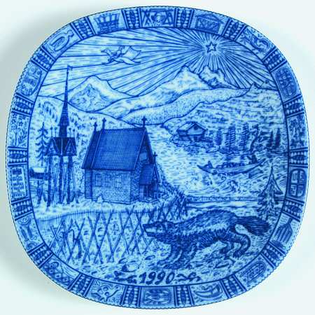 Rorstrand Christmas Plate Nils In Kvikkjokk - Boxed