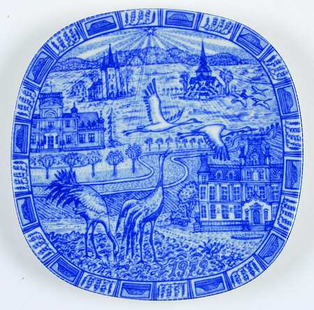 Rorstrand Christmas Plate Nils In Vaestergoetland - Boxed