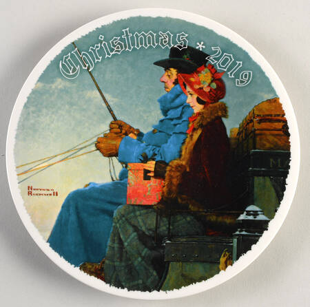 Annual Christmas Plate The Christmas Coach - No Box