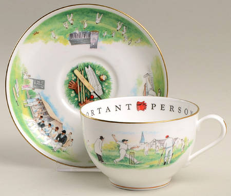 Very Important Person Cup & Saucer Cricket Cup & Saucer - Boxed