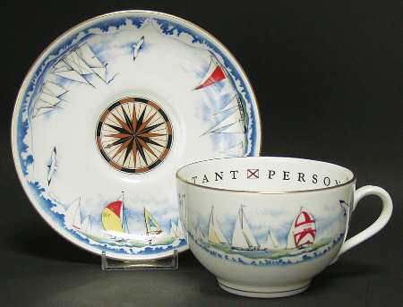 Very Important Person Cup & Saucer Nautical Sailing Cup & Saucer - Boxed