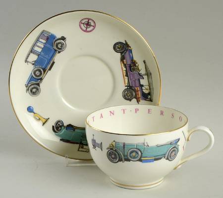 Very Important Person Cup & Saucer Classic Cars Cup & Saucer-Purple - No Box