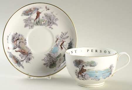 Very Important Person Cup & Saucer Pheasant Hunting Cup & Saucer - No Box