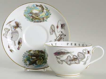 Very Important Person Cup & Saucer Fly Fishing Cup & Saucer - No Box