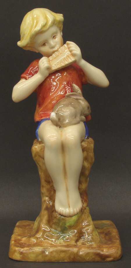 Royal Worcester Figurine Peter Pan-Red Shirt - No Box
