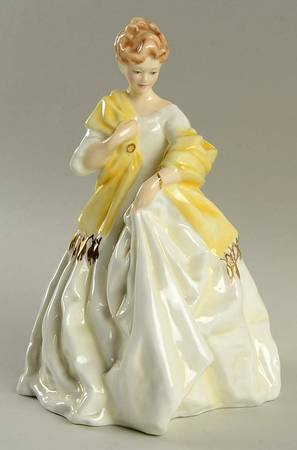 Royal Worcester Figurine First Dance-White Dress - No Box