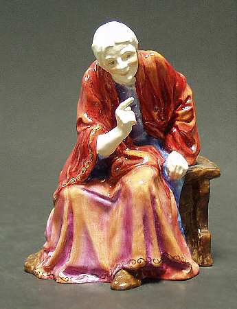 Royal Worcester Figurine Fortune Teller-Red Shawl - No Box