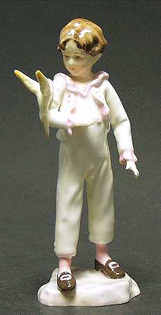 Royal Worcester Figurine The Parakeet-Pink Frills, Yellow Bird - No Box