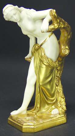 Royal Worcester Figurine Bather Surprised - No Box