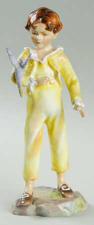 Royal Worcester Figurine The Parakeet-Yellow Suit - No Box