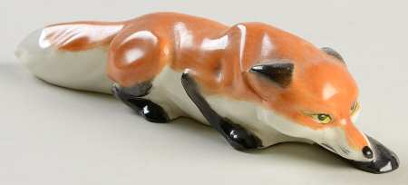 Royal Worcester Figurine Fox (Lying, No Base) - No Box