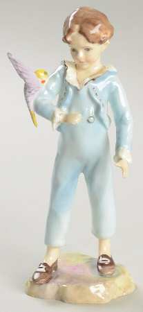 Royal Worcester Figurine The Parakeet-Blue Suit - No Box